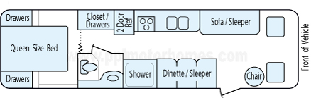 31' 2003 Four Winds Hurricane Floorplan