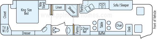 40' 2003 Newmar Mountain Aire 400hp Cummins w/2 Slides Floorplan