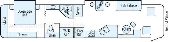 40' 2000 Newmar Mountain Aire 350hp Cummins w/2 Slides Floorplan