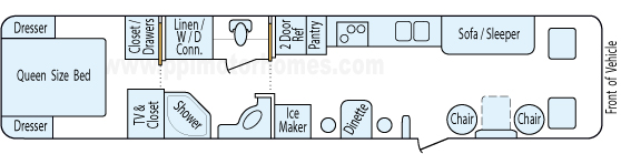 40' 1996 Monaco Dynasty 300hp Cummins Floorplan