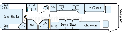 37' 1998 Fleetwood Discovery Cummins Floorplan