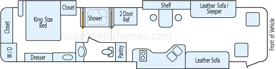 40' 2004 Monaco Signature 500hp Detroit w/3 Slides Floorplan