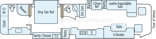 44' 2015 Entegra Aspire 450hp Cummins w/4 Slides Floorplan