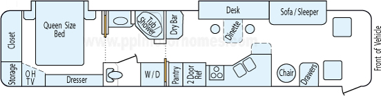 41' 2004 Newmar Dutch Star 370hp Cummins w/2 Slides Floorplan