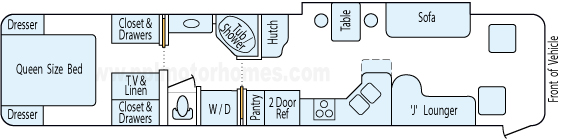 40' 1998 Newmar Mountain Aire 325hp Cummins w/Slide Floorplan