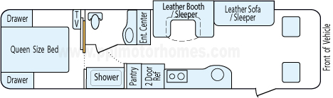 32' 2011 Monaco Vesta 260hp Navistar w/Slide Floorplan