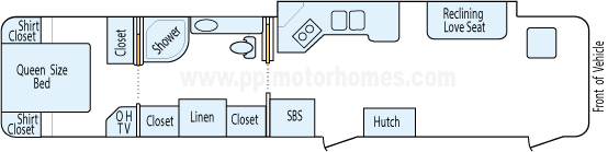 40' 1995 Beaver Marquis 365hp Caterpillar Floorplan