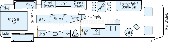 40' 2007 Alfa See Ya 330hp Mercedes Benz w/3 Slides Floorplan