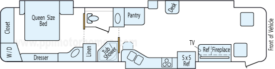 41' 2003 Newmar Dutch Star 330hp Caterpillar w/3 Slides Floorplan