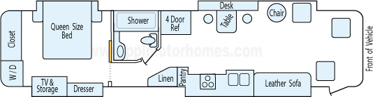 39' 2005 Newmar Kountry Star 330hp Cummins w/4 Slides Floorplan