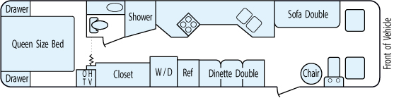 36' 1992 Firan Europremier 250hp Cummins Floorplan