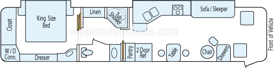 41' 2003 Newmar Dutch Star 350hp Cummins w/2 Slides Floorplan