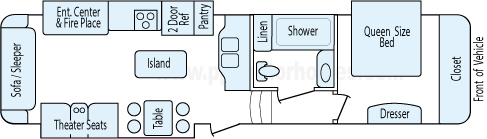 35' 2014 Coachmen Brookstone w/3 Slides Floorplan