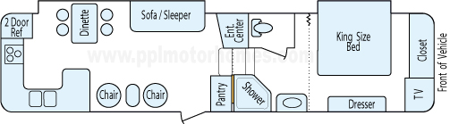 35' 2008 Keystone Montana w/2 Slides Floorplan