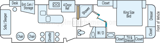 37' 2008 Carriage Carri-Lite w/5 Slides Floorplan