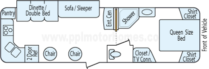 29' 2009 Keystone Cougar w/Slide Floorplan