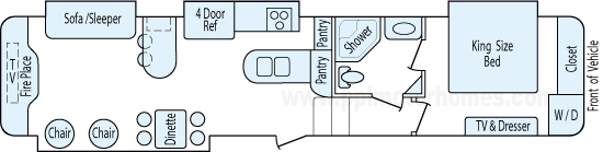 39' 2011 Keystone Alpine w/4 Slides Floorplan