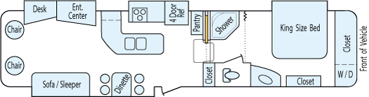 38' 2008 Keystone Everest w/4 Slides Floorplan