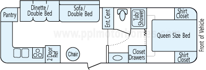28' 2000 Sunnybrook Mobile Scout w/Slide Floorplan