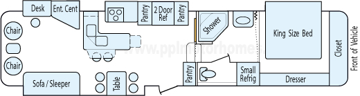 36' 2004 Mckenzie Medallion w/4 Slides Floorplan