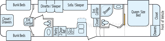 40' 2011 Jayco Eagle w/4 Slides - Bunk House Floorplan