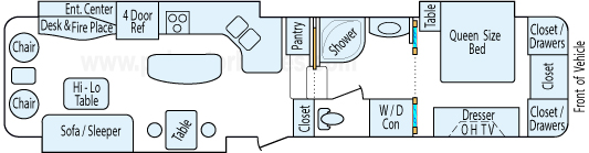 39' 2006 K-Z Escalade w/3 Slides & Generator Floorplan