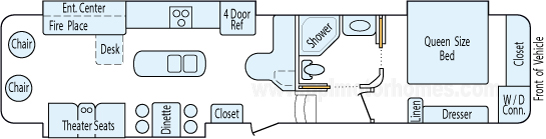 40' 2012 Heartland Big Country w/3 Slides Floorplan