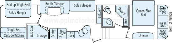 38' 2012 Keystone Copper Canyon w/3 Slides - Bunk House Floorplan