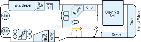 33' 2011 Heartland Big Country w/3 Slides Floorplan