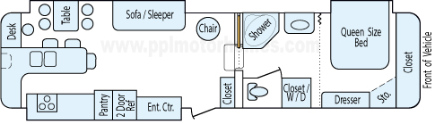 35' 2002 Carriage Inc Carri-Lite w/3 Slides Floorplan