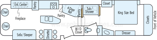 39' 2013 Keystone Montana Paramount w/3 Slides Floorplan