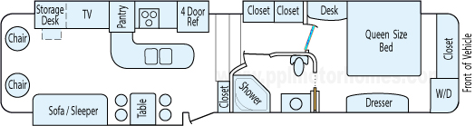 38' 2012 Heartland Big Horn w/3 Slides Floorplan