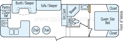 29' 2010 Jayco Eagle Super Lite w/Slide Floorplan