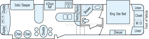 38' 2009 Keystone Everest w/4 Slides Floorplan