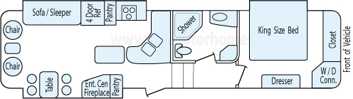 35' 2012 Keystone Montana w/3 Slides Floorplan