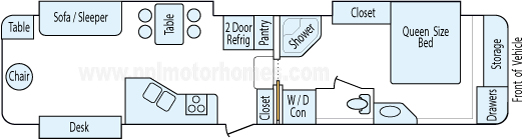 38' 2002 Jayco Designer Legacy w/3 Slides Floorplan