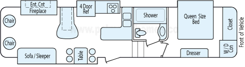 39' 2013 Keystone Alpine w/4 Slides Floorplan