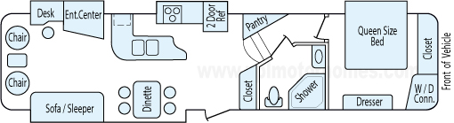 36' 2010 Keystone Mountaineer w/4 Slides Floorplan
