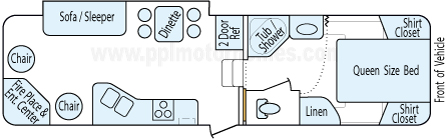 31' 2006 Keystone Laredo w/Slide Floorplan