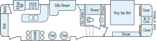 41' 2015 Keystone Montana w/4 Slides Floorplan