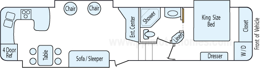 38' 2011 Keystone Montana w/3 Slides Floorplan