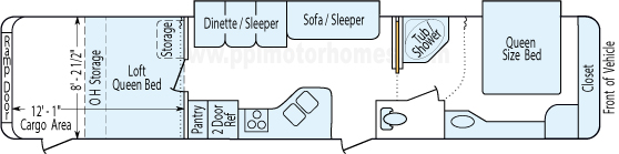 40' 2006 Jayco Talon ZX w/2 Slides & Generator - Toy Hauler Floorplan