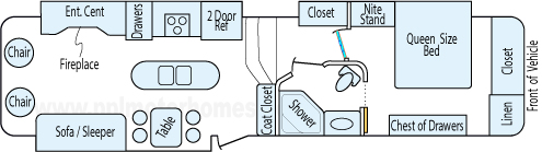 35' 2012 Crossroads Cruiser w/3 Slides Floorplan