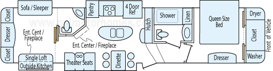 41' 2016 Grand Design Solitude w/5 Slides Floorplan
