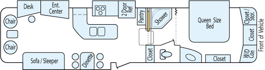37' 2007 Keystone Everest w/4 Slides Floorplan