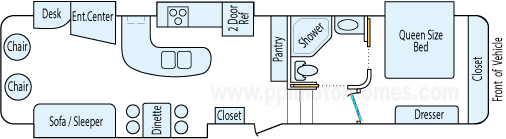 37' 2011 Heartland Greystone w/4 Slides Floorplan