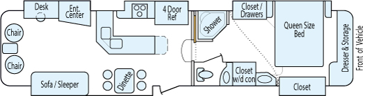 37' 2008 Carriage Carri-Lite w/5 Slides Floorplan