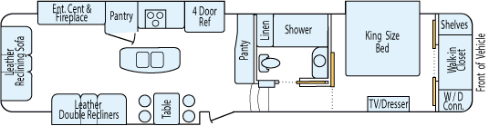 39' 2016 Grand Design Solitude w/3 Slides Floorplan