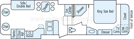33' 2008 Heartland Big Country w/3 Slides Floorplan