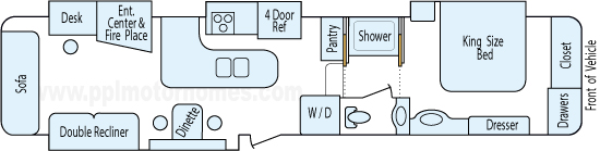 41' 2012 Heartland Landmark w/4 Slides Floorplan